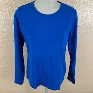Lands’ End Blue Long Sleeve Shaped Fit Shirt